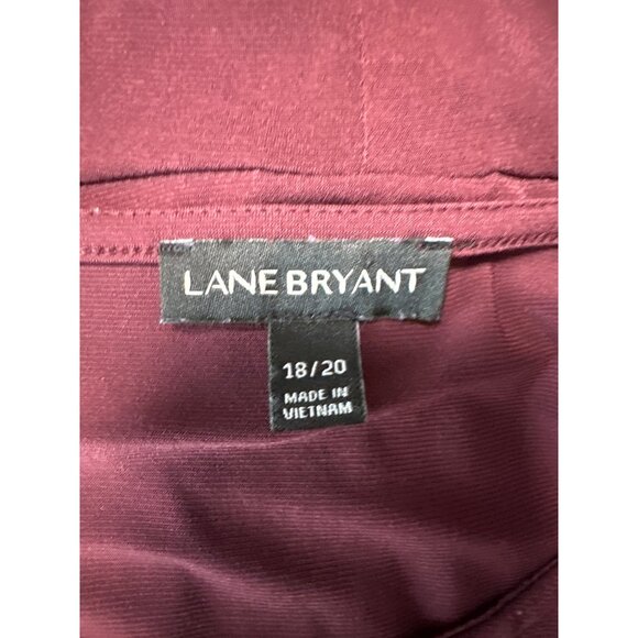 Lane Bryant Womens 3/4 Sleeve Burgundy Knot Front Tunic Dress Size 18/20 - Picture 5 of 8